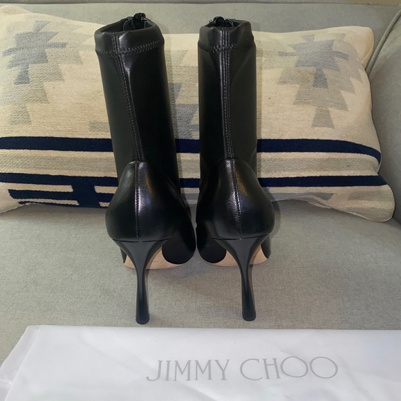 Jimmy Choo Brax 100 black heeled ankle boots 39.5 NWT - Picture 5 of 13